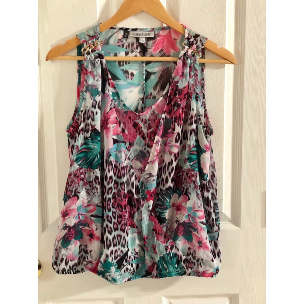 Jennifer Lopez Sleeveless Double Layer Blouse